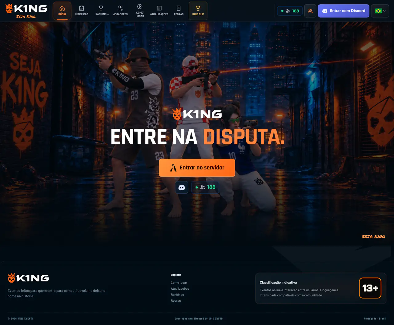 Comunidade de games: tela do projeto